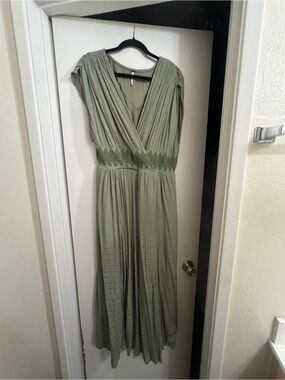 Free People Sage Green Devon Maxi Dress